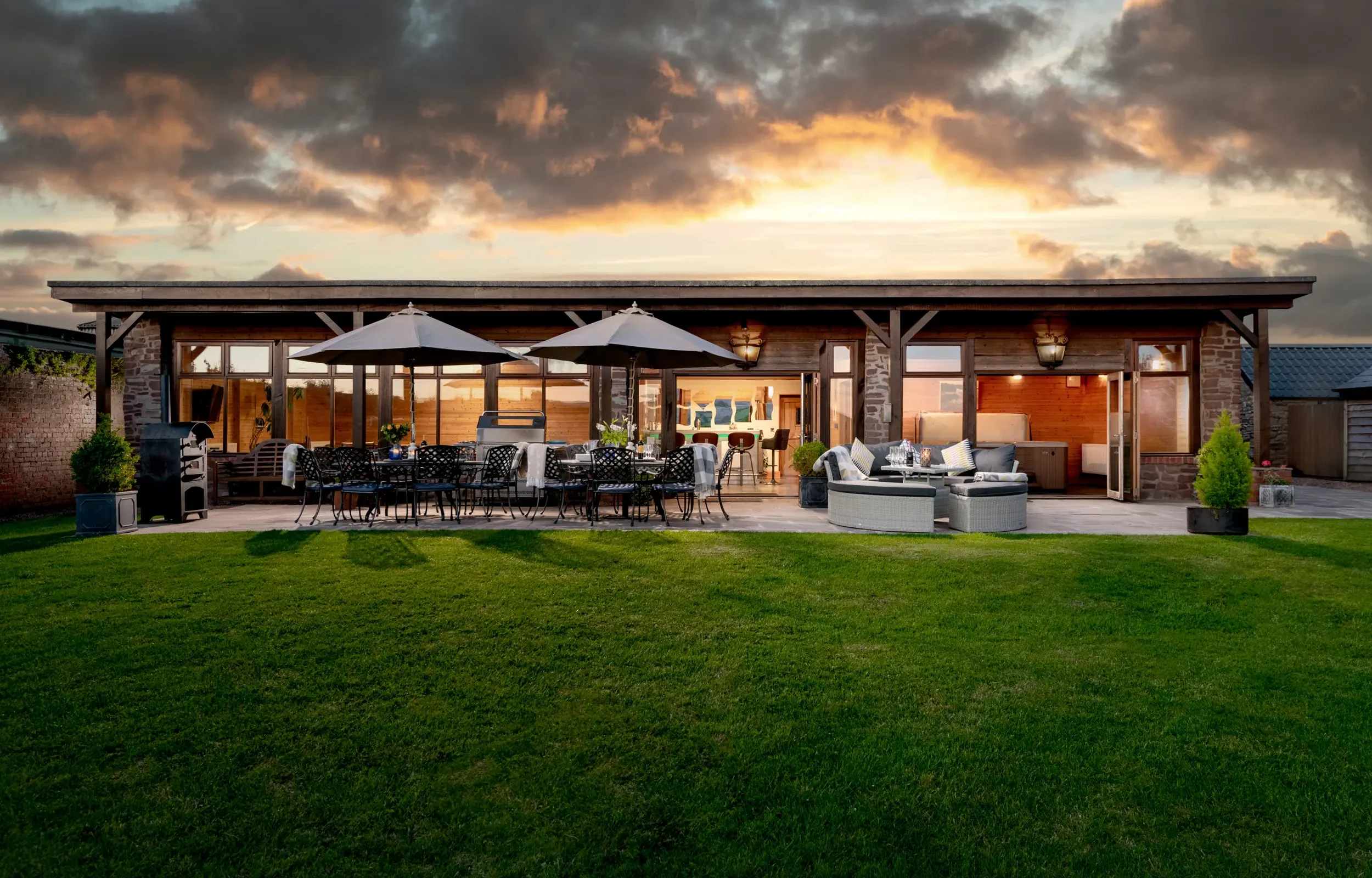 Games room at dusk, Trevase Granary