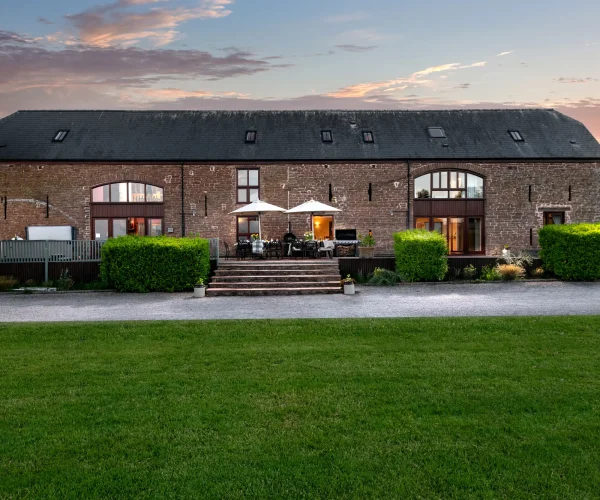 Penblaith Barn at dusk
