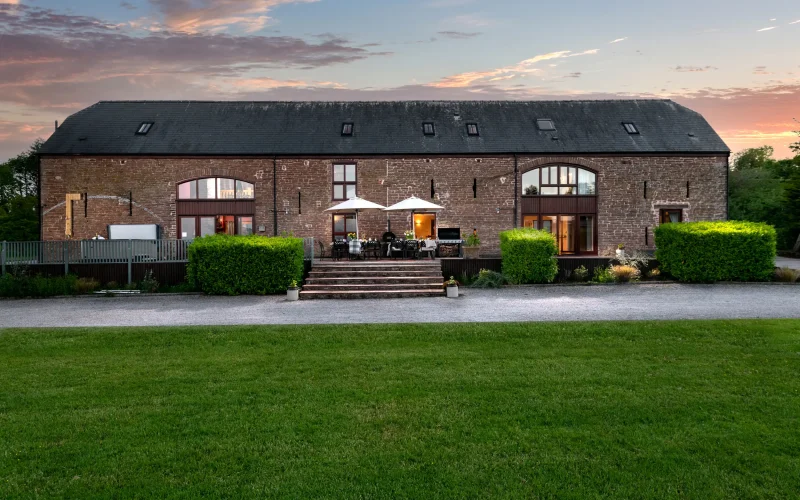 Penblaith Barn at dusk