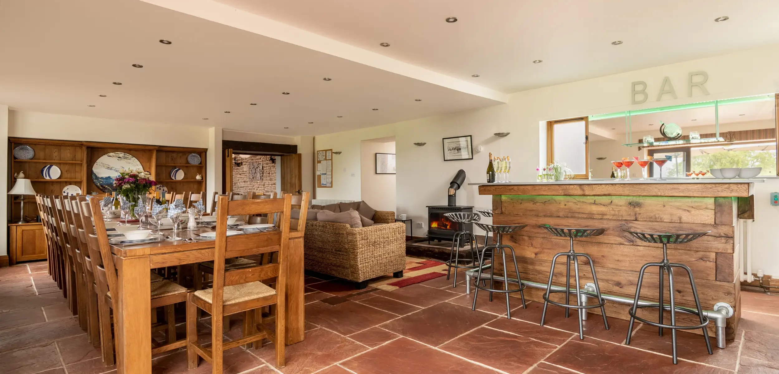 Dining, Bar and Snug Area, Penblaith Barn.