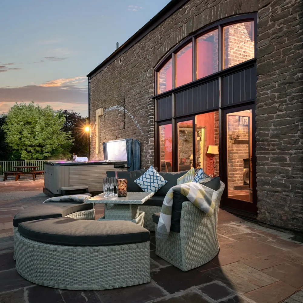 Private hot tubs and generous outdoor areas for relaxed dining - Penblaith copy